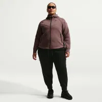 Nike Sportswear Tech Fleece Windrunner жіноча Full-Zip Толстовка з капюшоном (великі розміри) колір коричневий