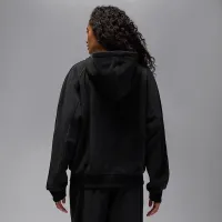 Nike Jordan Flight Fleece женская Full-Zip Толстовка с капюшоном цвет черный
