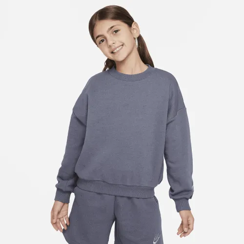 Nike Sportswear Icon Fleece Big дитячі оверсайз світшот колір сірий