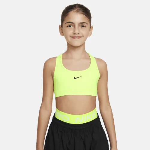 Nike Swoosh Big дитячі (Girls') Sports Bra Yellow