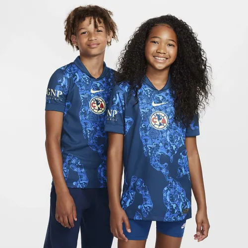 Club Америка 2024/25 Stadium Away Big детские Nike Dri-FIT Soccer Replica Jersey синий