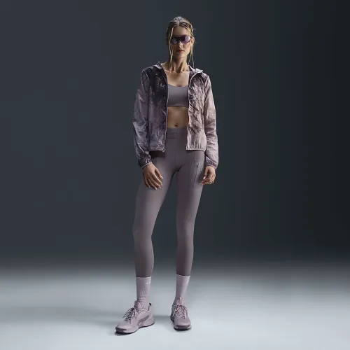 Nike Trail Go женская Firm-Support С высокой Талией 7/8 лосины с карманамицвет серый