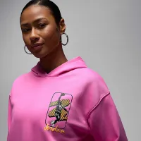 Nike Jordan Brooklyn Fleece жіноча Pullover Толстовка з капюшоном Pink