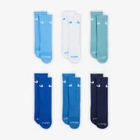 Nike Dri-FIT Performance Basics Big детские Crew носки (6 пары) синий