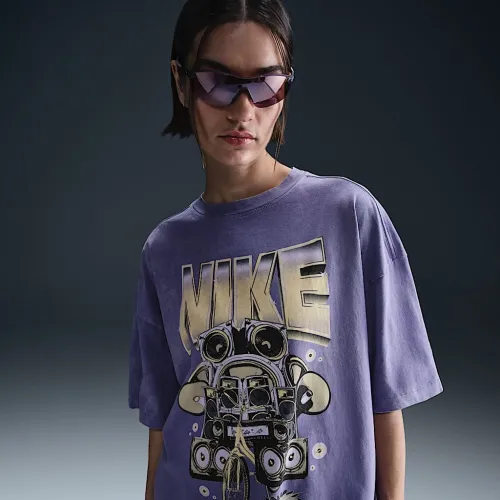 Nike Sportswear женская оверсайз Short-Sleeve футболка цвет фиолетовый