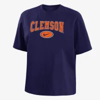 Clemson женская Nike College Boxy футболка цвет фиолетовый
