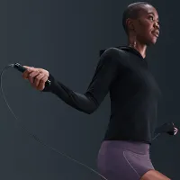 Nike Universa жіноча Dri-FIT Slim Hooded Long-Sleeve Top колір чорний