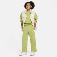 Nike Sportswear Club Fleece Big детские (Girls') Wide-Leg Pants цвет зеленый