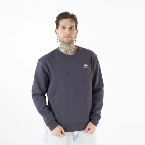 Кофта/футболка Alpha Industries Basic Sweater Small Logo 18830702 - Синя