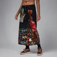 Nike Air Jordan жіноча Printed спідниця колір чорний