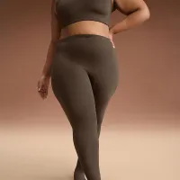 NikeSKIMS Matte женская С высокой Талией Footsie Grip лосины цвет коричневый