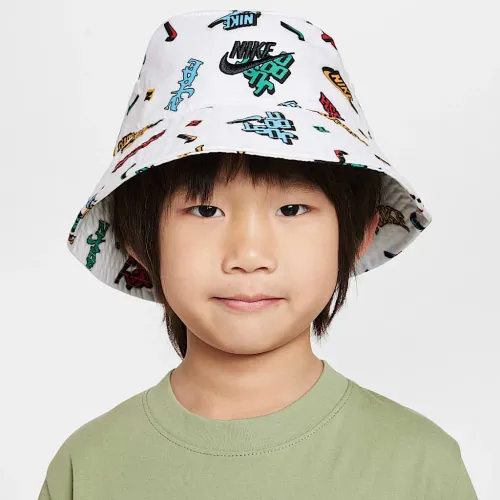 Nike UPF 40+ Futura Bucket Hat Little дитячі Hat колір білий