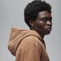 Nike Jordan Flight Fleece мужские Washed Pullover Толстовка с капюшоном цвет коричневый