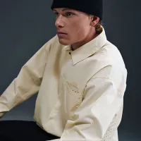 Nike Sportswear Tech чоловічі Button-Down Top колір коричневий