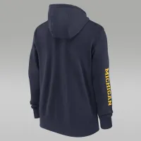 Michigan Wolverines Sideline Team Issue мужские Nike College Full-Zip Толстовка с капюшоном синий