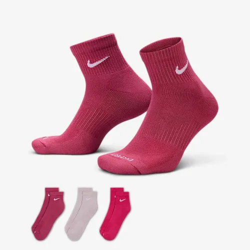 Nike Everyday Plus Cushioned тренувальні Ankle шкарпетки (3 пар) різнокольорові
