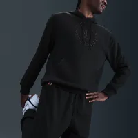 NikeCourt Heritage чоловічі Dri-FIT French Terry Tennis Pullover Толстовка з капюшоном колір чорний