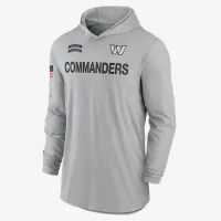 Washington Commanders Salute to Service Edge Mascot Lockup Men’s Nike Dri-FIT NFL Long-Sleeve Hooded Top цвет серый