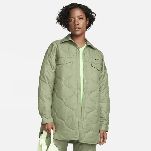Nike Sportswear Essential жіноча Quilted Trench колір зелений