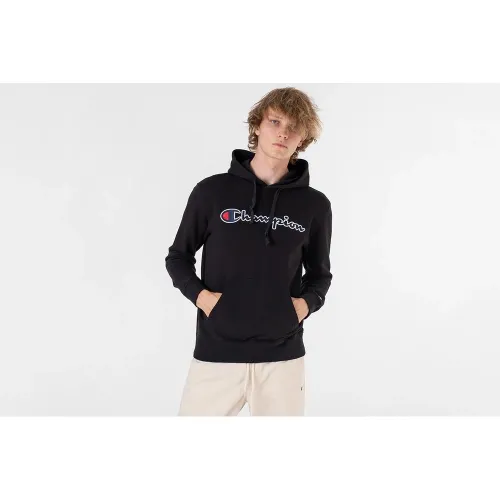 Кофта/футболка Champion Embroideколір червоний Script Logo Толстовка з капюшоном 217060-KK001 - Чорна