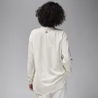 Nike Jordan жіноча оверсайз Long-Sleeve футболка колір білий