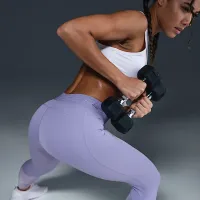 Nike Pro женская Mid-Rise 7/8 Graphic лосины цвет фиолетовый