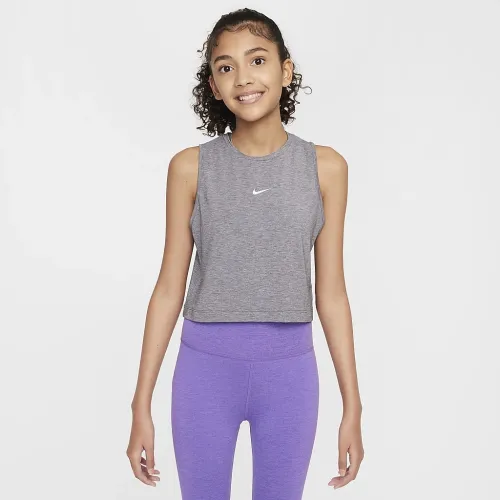 Nike Pro Girls' Dri-FIT тренировочные Tank Top цвет серый