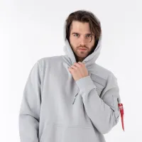 Кофта/футболка Alpha Industries Patch Толстовка с капюшоном LF 136330666 - Серая
