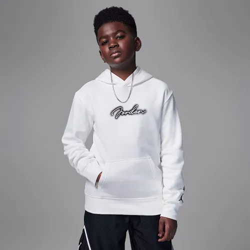 Nike Jordan MVP Big детские Fleece Pullover Толстовка с капюшоном цвет белый