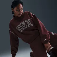 Nike Sportswear Phoenix Fleece женская Mock-Neck свитшот цвет красный