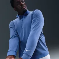 Nike Tour чоловічі 1/2-Zip для гольфу Top блакитний