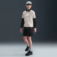Nike Sportswear Tech Fleece Big детские (для мальчиков) шорты цвет черный