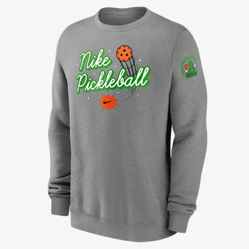 Nike Club Fleece чоловічі Pickleball Crew-Neck світшот колір сірий