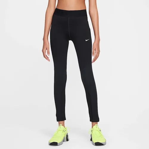 Nike Pro Girls' Therma-FIT Mid-Rise лосіни колір чорний