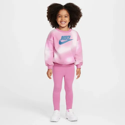 Nike Solarized Toddler Crew and лосины набор Pink