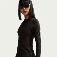 Nike Sportswear жіноча Tight Long-Sleeve Sheer Top колір чорний