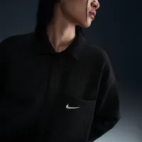 Nike Sportswear Phoenix Fleece женская оверсайз Shirt Куртка цвет черный