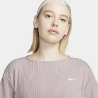 Nike Sportswear жіноча Ribbed Jersey Short-Sleeve Top колір коричневий