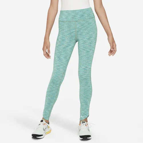 Nike Dri-FIT One Big дитячі (Girls') тренувальні лосіни колір зелений