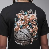 Nike Jordan Big детские Floral Jumpman футболка цвет черный