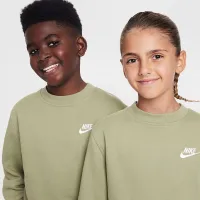 Nike Sportswear Club Fleece Big детские свитшот цвет зеленый