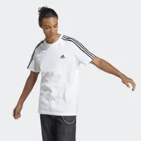 Футболка adidas Essentials Single Jersey 3-Stripes IC9336 - Белая
