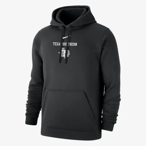 Texas Southern Club Fleece мужские Nike College Толстовка с капюшоном цвет черный