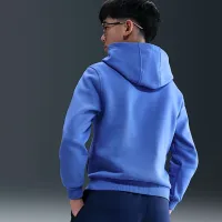 Nike Sportswear Club Fleece Big детские Pullover Толстовка с капюшоном синий