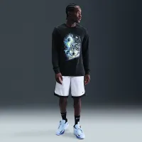 Nike мужские Long-Sleeve баскетбольные футболка цвет черный