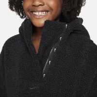 Nike High-Pile Fleece Big детские (Girls') Therma-FIT тренировочные Куртка цвет черный