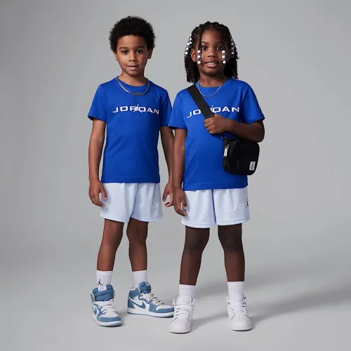 Nike Jordan Little дитячі Baseline 2-Piece Mesh шорти комплект блакитний