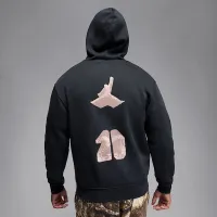 Nike Jordan AJ4 чоловічі Fleece Pullover Толстовка з капюшоном колір чорний
