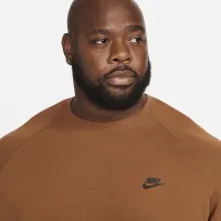 Nike Sportswear Tech Fleece мужские Crew цвет коричневый