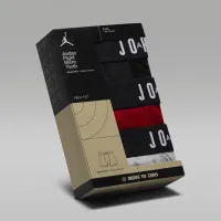 Nike Jordan Flight Dri-FIT Big дитячі Poly труси (3 пари) колір червоний